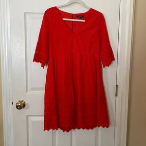 Madewell eyelet red summer dress